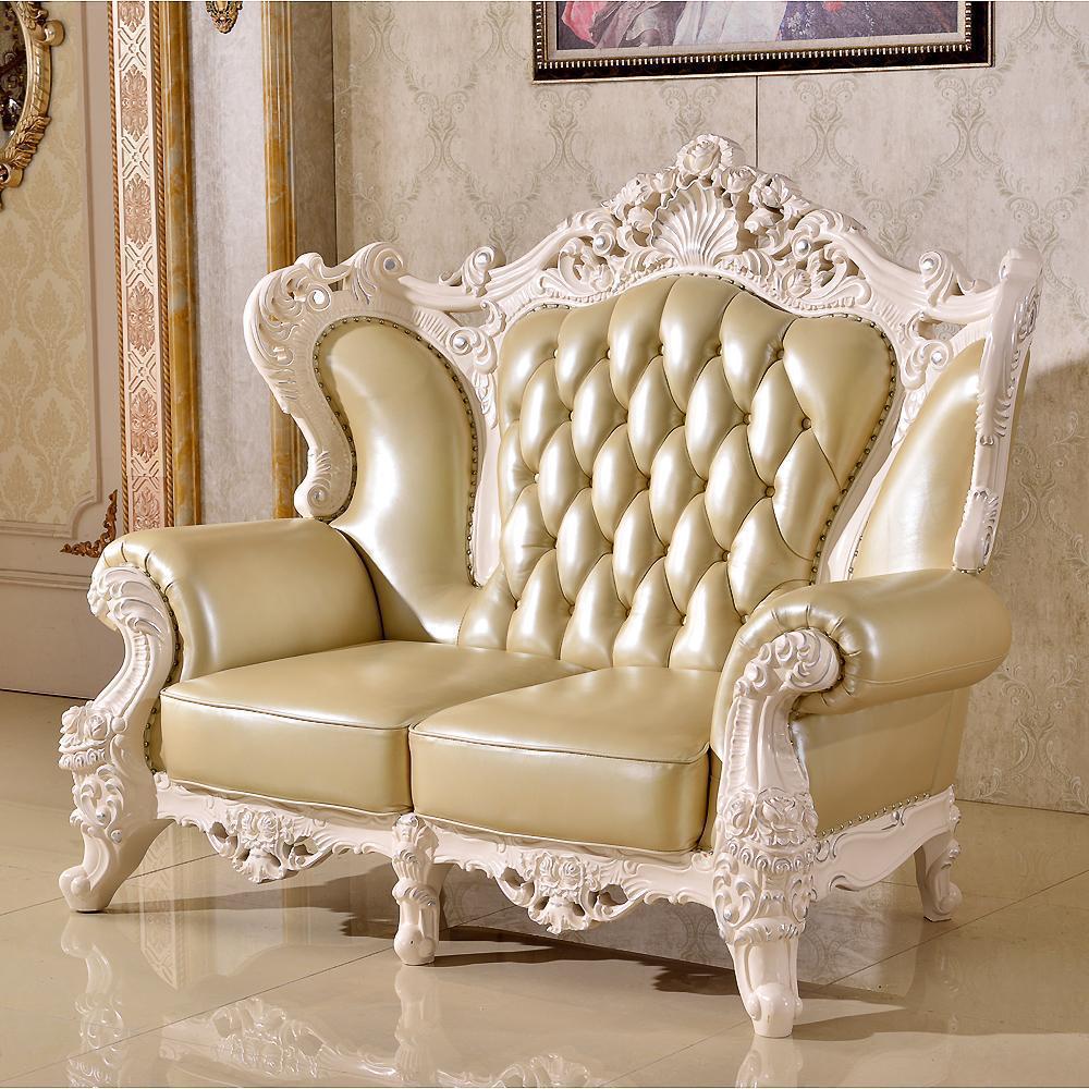 Online kopen wholesale lederen sofa hout uit china lederen sofa ...