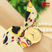 Nuevo diseño para mujer paño de la flor del vestido reloj mujeres moda de alta calidad fabric watch ver chicas dulces