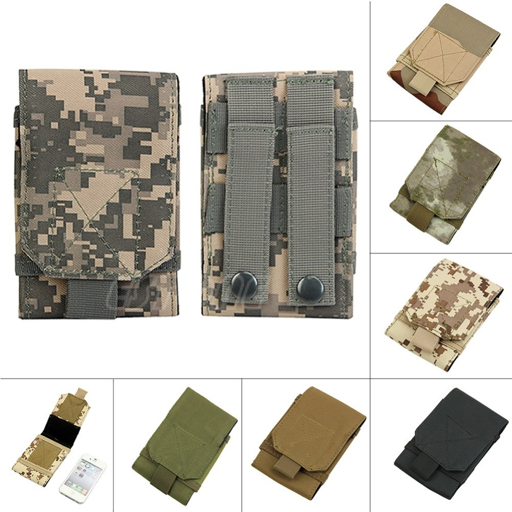 New Army Camo Bag Fr Mobile Phone Hook Loop Belt Pouch Sleeve Holster Cover Case small