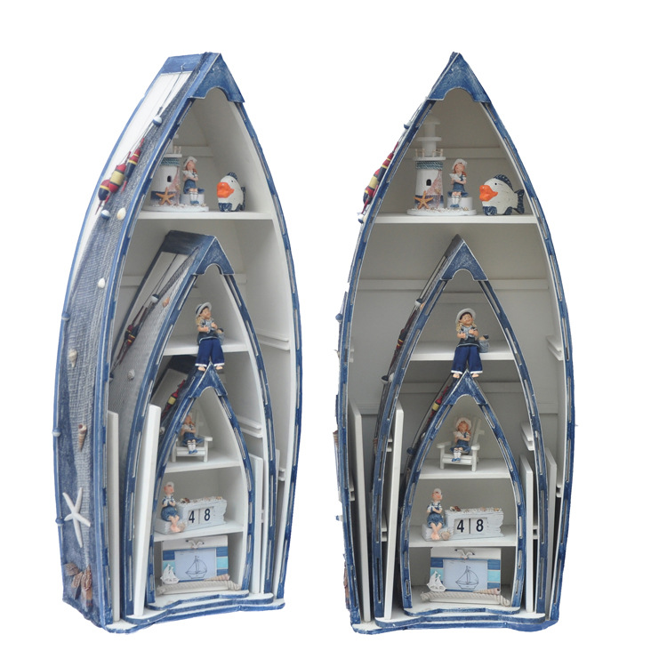 Compare Prices On Boat Bookcase Online Ping Low Price 3pcs Set Handmade Boat Rowing Shaped Bookcase Wine Cabinet For Deck China