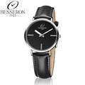 High Quality Men Simple Style Quartz Wrist Watch Black Casual Business Waterproof Leather Strap relojes hombre