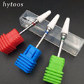HYTOOS 3 Type Ceramic Nail Drill Bit Rotate Burr Nail Milling Cutter Bits For Manicure Nail