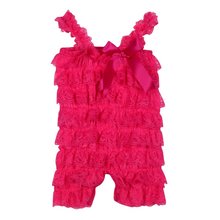 Newborn Toddler Baby Girl Ruffle Lace Dresses Petti Sling Rompers Jumpsuit Photo Dress