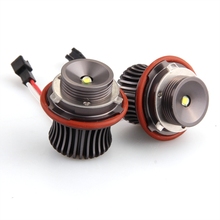 2 H8 10W LED CREE Angel Eye Light White for BMW E39 E53 E65 E66 E60