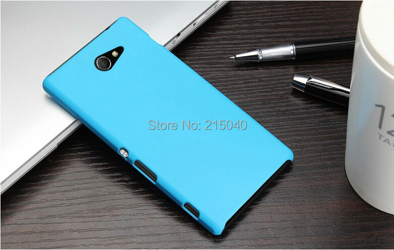 Colorful Oil-coated Rubber Matte Hard Back Case for Sony Xperia M2 S50h M2 Dual D2302 Matte Back Cover, SON-079 (7)