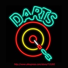 Darts Neon Sign Board Neon Bulbs Light Game Room Display Real GlassTube Custom Handcrafted Beer Bar Light Decorate Store 19×19