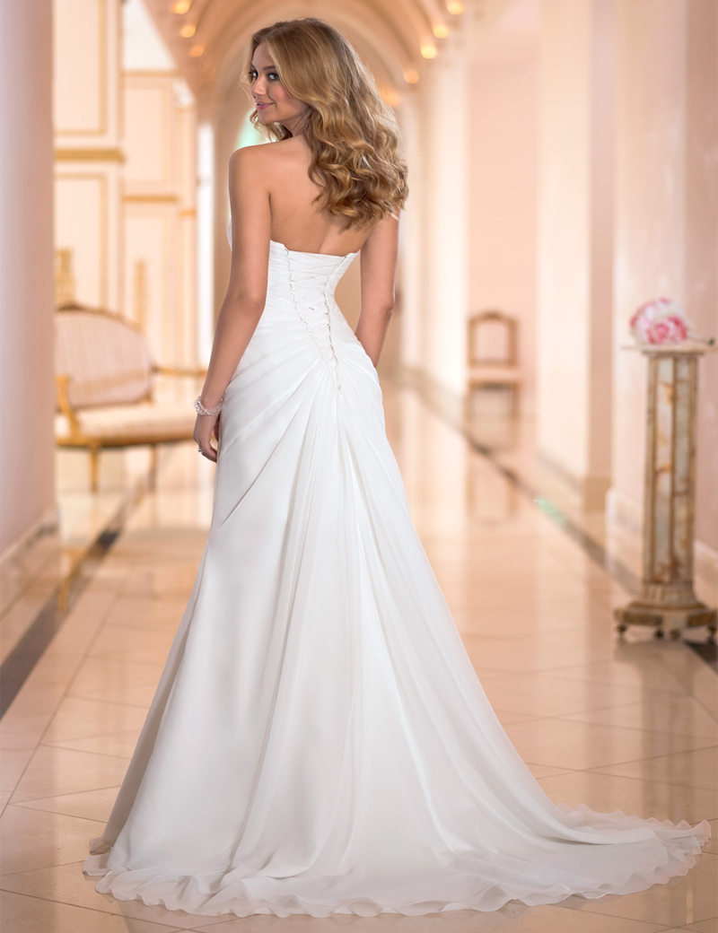 Vestidos De Novia Sexy Chiffon Beach Wedding Dress Vintage Boho Cheap Wedding Dress 2015 Robe De