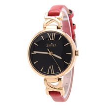 Señora Woman reloj de cuarzo horas mejor vestido de moda de corea pulsera marca de cuero caramelo elegante regalo de la muchacha JA747