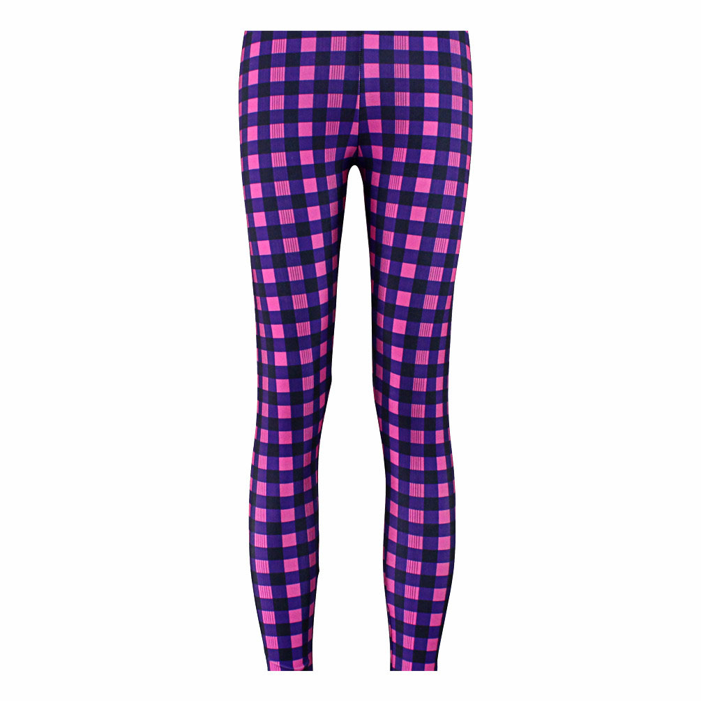 purple plaid pants womens