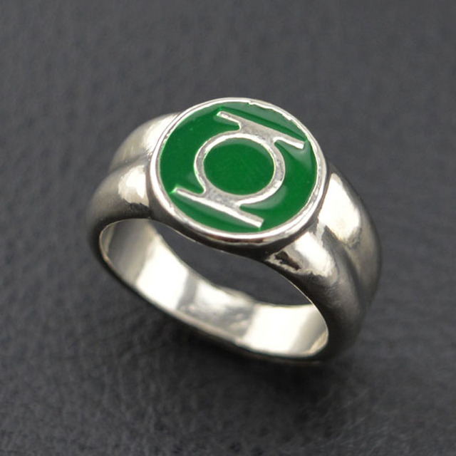 Buy 2016 classic alloy green lantern ring silver ring