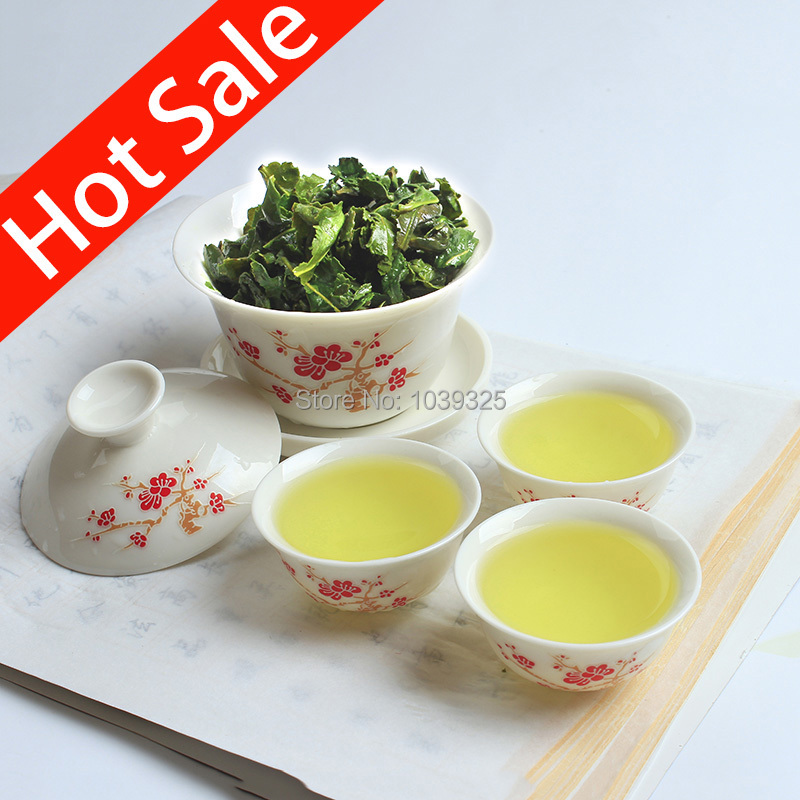 High Quality 4 PCS SET Bone China Tea Sets pink blue and white gaiwan tea porcelain