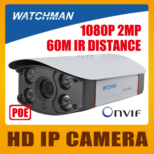 Фотография Watchman External POE 1080P 2Megapixel HD IP Camera 60-80M IR Security Outdoor Night Vision Long Range Video Surveillance