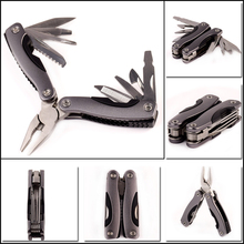 Outdoor Survival Stainless Steel 9 In 1 Multi Tool Plier Portable Compact Knives