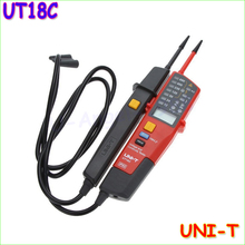 1pcs UNI-T UT18C Auto Range Voltage Meter Continuity Tester LCD/LED Indication Date Hold RCD Test No Battery Detection Detector