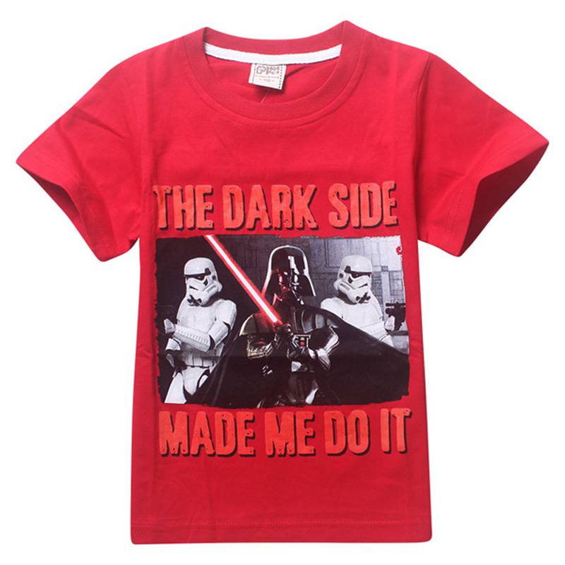 Star Wars baby boy T Shirts Star Wars Cartoon T-shirts Short Sleeve Star Wars Tops Anime Printed baby girl clothes wholesale