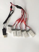 5pcs 3.7V 680mAh Battery 5 In 1 Charger With JST Charge Cable Parts For FY550 MJX X400 X300C X800c RC Drone Quality Guarantee