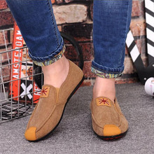 Mens Canvas Shoes Summer Denim Casual Shoes Gentleman Walking Shoes Zapatillas Hombre Outdoor Solid Chaussure Homme
