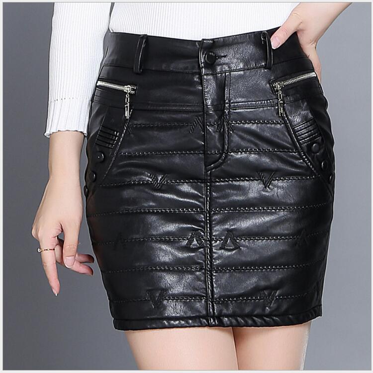 Black Leather Skirt Size 16 Promotion-Shop for Promotional Black ...