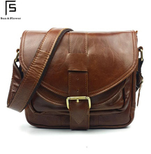 FS Genuine Leather Women s Cover Shoulder Bag First Layer Cowhide Messenger Bags Vintage Cross Body