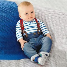 3M 3Y Baby Boy 2PCS Clothing Sets Striped T shirt Tops Jeans Bib Pants Overall Outfis
