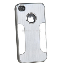 1pcs Premium Chrome Aluminum Skin Hard Back Case Cover for Apple iPhone 4 4G 4S
