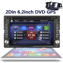 6.2″ double din Car Stereo Player 2 DIN Radio DVD Player GPS Navigation Bluetooth iPod TouchScreen car video+Rear view Camera