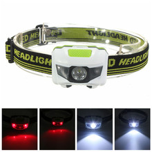 Mini 4 Mode Waterproof 600Lm CREE R3 2 LED Flashlight Super Bright Headlight Headlamp Head Torch Light Lamp Lanterna