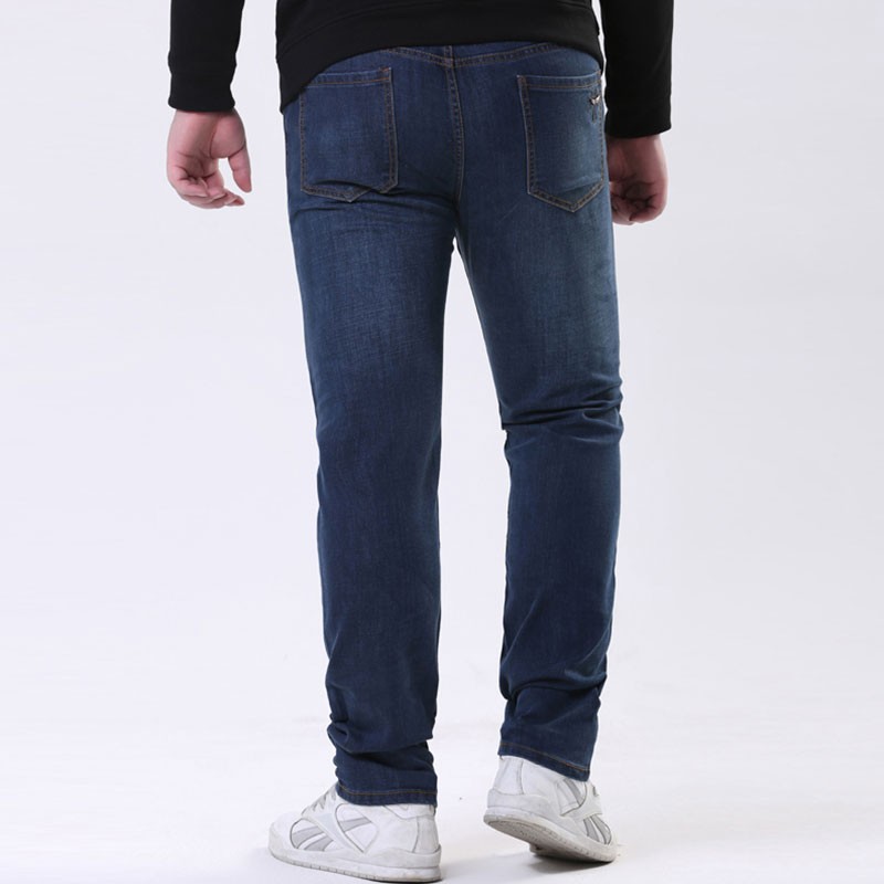 New Arrival 2015 Spring Autumn Elastic Men Brand Casual Jeans Big Size Denim Jeans Straight Loose Trousers Plus Size Pants 30~48