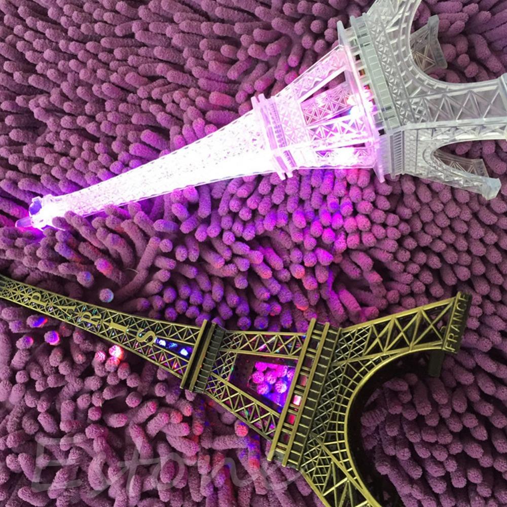 Free Shipping Romantic Creative Eiffel Tower Desk LED Lamp Home Bedroom Wedding Night Light