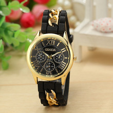 Alta calidad de ginebra roma nueva silicona falso tres ojos reloj Unisex venta al por mayor ocio deportes de la cadena del envío gratuito