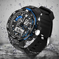 30m Waterproof Digita Date Alarm LED Luminous Stopwatch Sport Military Men Watch