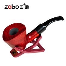 High quality red sandalwood Ben Type Smoking Pipes ZOBO wood pipe ZB-546 wooden tobacco smoking pipe