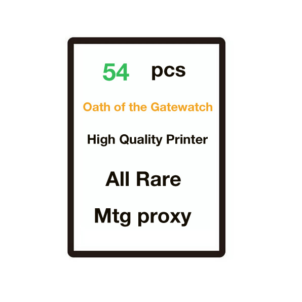 54pcs DIY mtg proxy cards, Newest Oath of the Gatewatch white core mtg cards, magic proxy, gathering all the cards