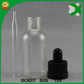 30ml PET plastic e liquid bottle with glass pipette 30ml plastic boston dropper bottle with childproof