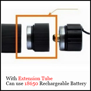 Гаджет  Flashlight Accessories Extended Pipe Extension Conversion Part for Flashlights use with the 18650 battery [Extension Tube] None Свет и освещение