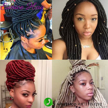 18″Havana Mambo Faux Locs Crochet Braids Faux Locs Kanekalon Dreadlocks Synthetic Hair Extensions Havana Mambo Twist Crochet