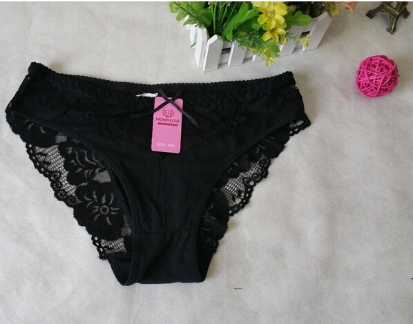 WJ443 Sexy Lace Panties Briefs Lingerie Women s Ladies Cotton Underwear L XL XXL