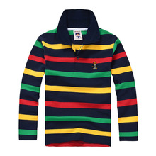 Top quality boys t shirt kids toddler big boys clothing long sleeve 100 cotton striped tops