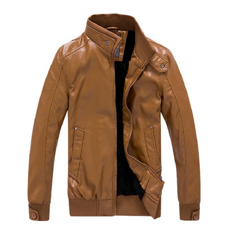 2015 Leather Jacket Men Thick Warm fleece Motorcycle pu Jackets  Mens Winter Casual outdoor Coat parka Plus Size XXXL