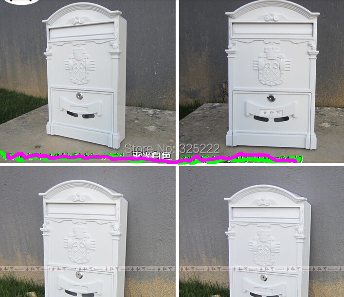 HOT sale outdoor weatherproof cast aluminum outdoor newspaper boxes antique vintage European
