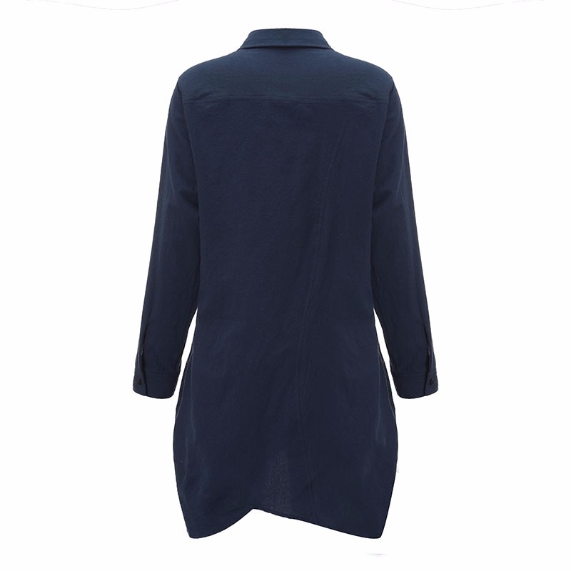 ZANZEA Fashion Women Blouses 2018 Autumn Long Sleeve Irregular Hem Cotton Shirts Casual Loose Blusas Tops Plus Size S-5XL aeProduct.getSubject()