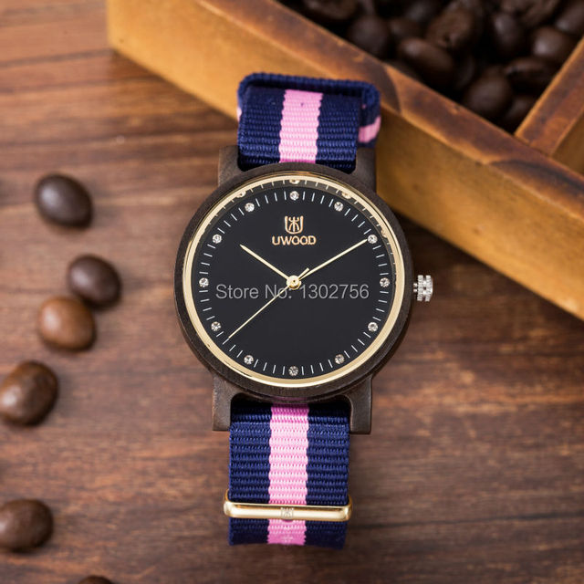 Zegarek drewniany UWOOD Nylon Color różne kolory