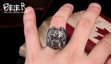 316L Stainless Steel Titanium Animal Pit Bull Dog Ring Men Personality Unique Men s Jewelry BR8271