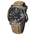 MEGIR 2016 Fashion Men Sports Watches Men s Quartz Hour Date Clock Brown Leather Strap Military