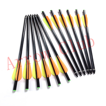 12pcs free shipping 34cm hunting archery bow arrow with arrow tips arrow broadhead fiberglass crossbow arrow