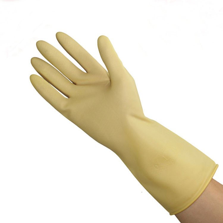 2 Pairs of Yellow Rubber Gloves laundry waterproof dishwashing clean