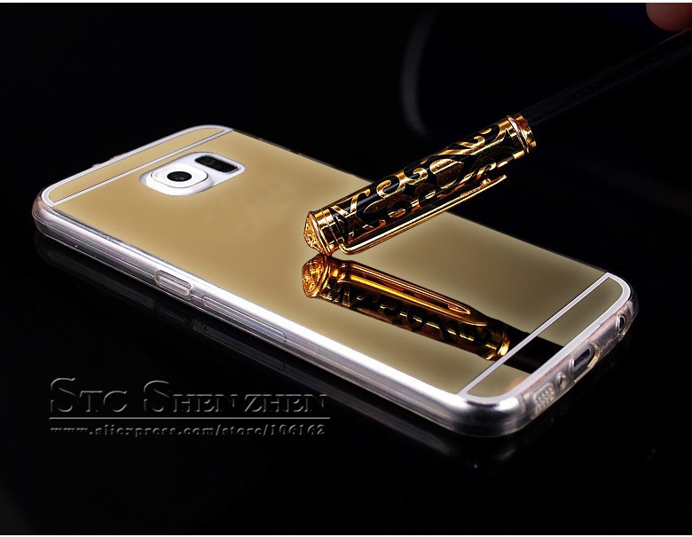 for samsung galaxy s6 s6 edge Luxury Bling Mirror Metal Aluminum Clear Silicon phone case cover (11)