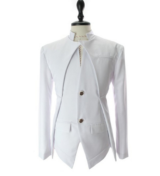 Размер M-XXL свадебное платье ну вечеринку куртки длинные стройные свободного покроя белый пиджак мужские костюмы пиджаки человек куртки пальто Confeitaria