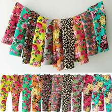 Retail 1pcs Baby Girls Winter Pants 100 Cotton Warm Toddler leggings Flower Leopard PP Pants Warp