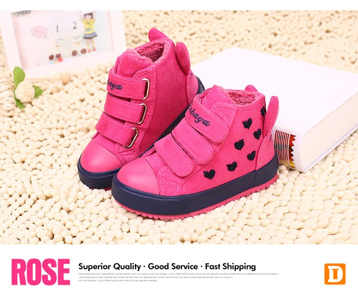 New 2015 Winter Fashion Children Boots Flock Leather Rubber Kids Sneakers Sapato Infantil Kids Boots Children Shoes For Girls free shipping (3)